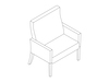 A line drawing - Nemschoff Brava Plus Patient Chair–Closed Arm