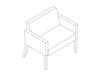 A line drawing - Nemschoff Brava Plus Chair–Closed Arm–30 Wide