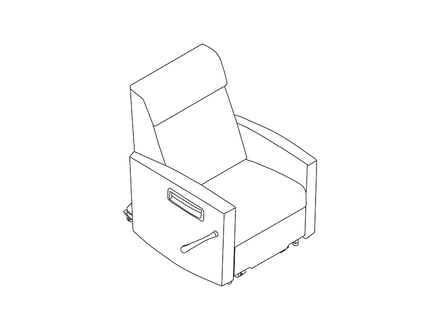 A line drawing - Nemschoff Consoul Reclining Glider