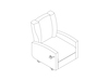 A line drawing - Nemschoff Culla Reclining Glider