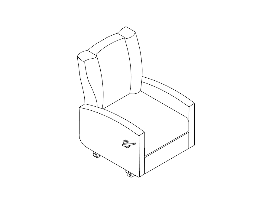 A line drawing - Nemschoff Culla Reclining Glider