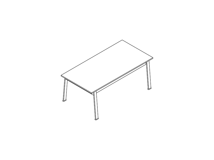 A line drawing - Nemschoff Easton Coffee Table