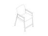 A line drawing - Nemschoff Easton Easy Access Chair–Open Arm