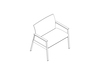 A line drawing - Nemschoff Easton Plus Chair–Closed Arm