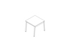 A line drawing - Nemschoff Easton Side Table