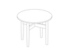 A line drawing - Nemschoff Hemlock Side Table–Round