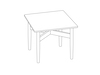 A line drawing - Nemschoff Hemlock Side Table–Square