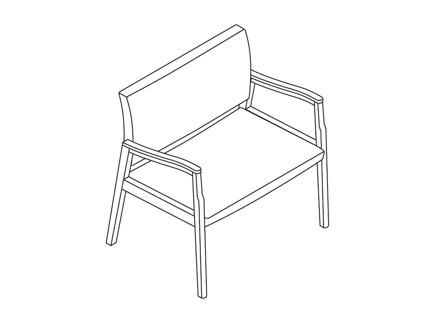 A line drawing - Nemschoff Monarch Plus Chair