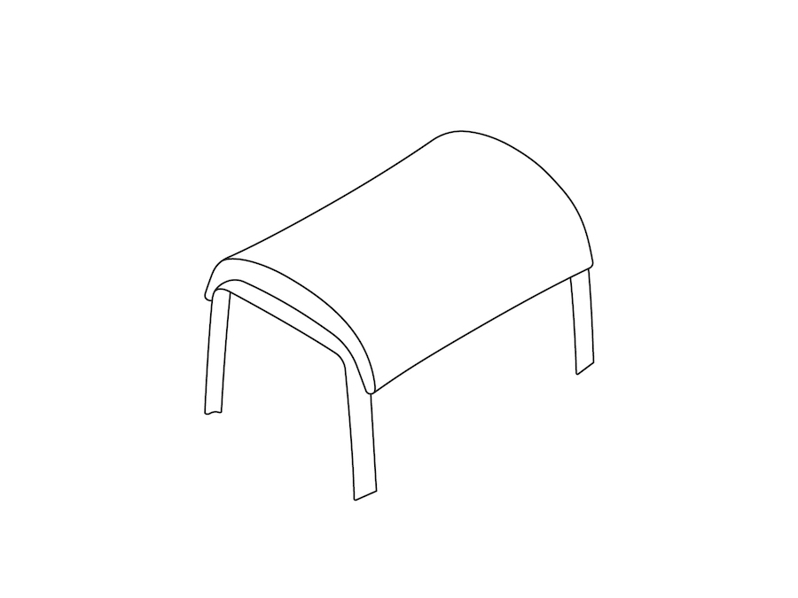 A line drawing - Nemschoff Nala Ottoman