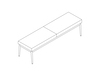 A line drawing - Nemschoff Palisade Bench–Long