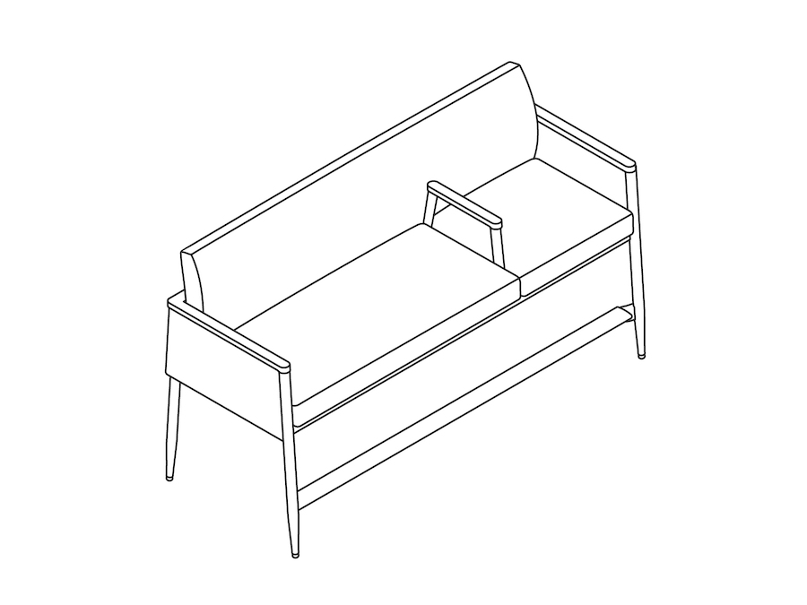A photo - Nemschoff Palisade Easy Access Plus Chair–Divider Arm–Right Side Single Chair