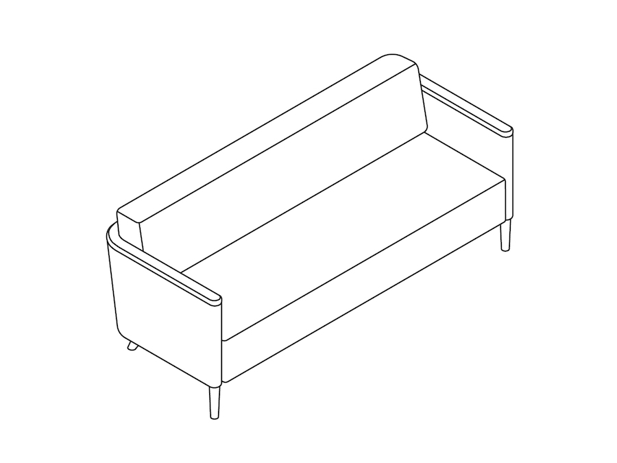A line drawing - Nemschoff Palisade Flop Sofa