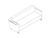 A line drawing - Nemschoff Palisade Flop Sofa–Utility Arm