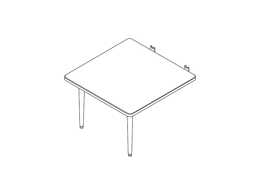 A line drawing - Nemschoff Palisade Multiple Seating–Corner Table