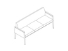 A line drawing - Nemschoff Palisade Multiple Seating–With Arms–3 Seat