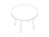 A line drawing - Nemschoff Palisade Side Table–Round