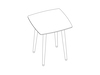 A line drawing - Nemschoff Palisade Side Table–Square
