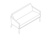 A line drawing - Nemschoff Palisade Settee–Closed Arm