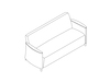 A line drawing - Nemschoff Pamona Sofa–3 Seat