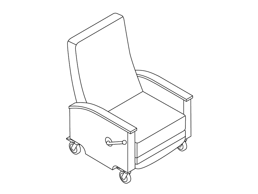 A line drawing - Nemschoff Prísto Recliner