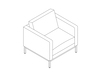A line drawing - Nemschoff Riva Armchair