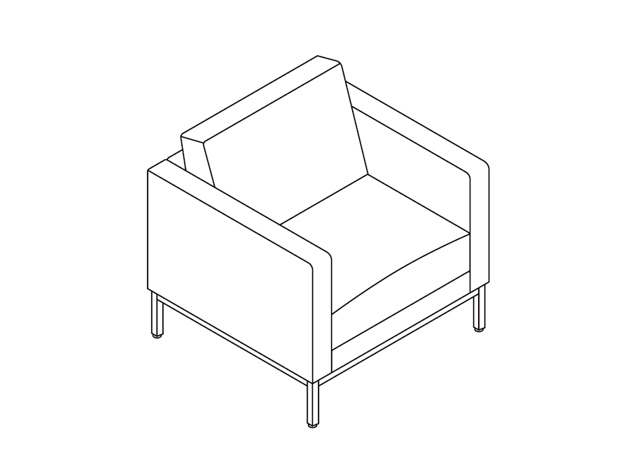 A line drawing - Nemschoff Riva Armchair