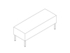 A line drawing - Nemschoff Riva Bench–Rectangular