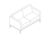 A line drawing - Nemschoff Riva Sofa–2 Seat