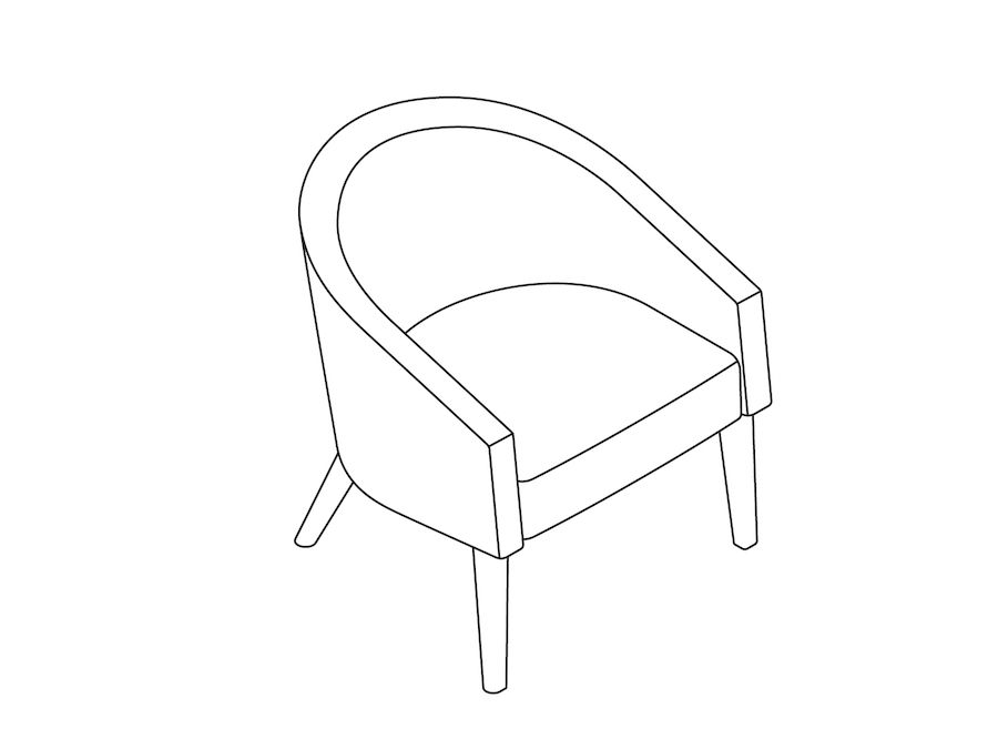 A line drawing - Nemschoff Sophora Lounge Chair