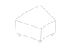 A line drawing - Nemschoff Steps Bench–Inside Wedge