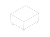 A line drawing - Nemschoff Steps Bench–Straight