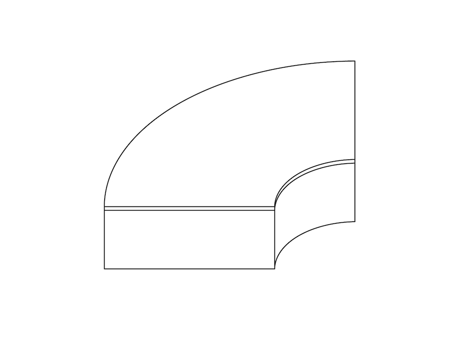 A line drawing - Nemschoff Steps Inline Table–90-Degree
