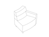 A line drawing - Nemschoff Steps Outside Wedge–Mid Back–Right Arm