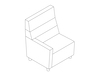 A line drawing - Nemschoff Steps Straight Seat–High Back–Left Arm