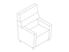 A line drawing - Nemschoff Steps Straight Seat–High Back–With Arms