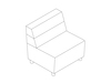 A line drawing - Nemschoff Steps Straight Seat–Mid Back–Armless