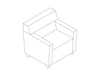 A line drawing - Nemschoff Steps Straight Seat–Mid Back–With Arms