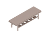A generic rendering - Nemschoff Tamarack Table and Bench