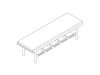A line drawing - Nemschoff Tamarack Table and Bench