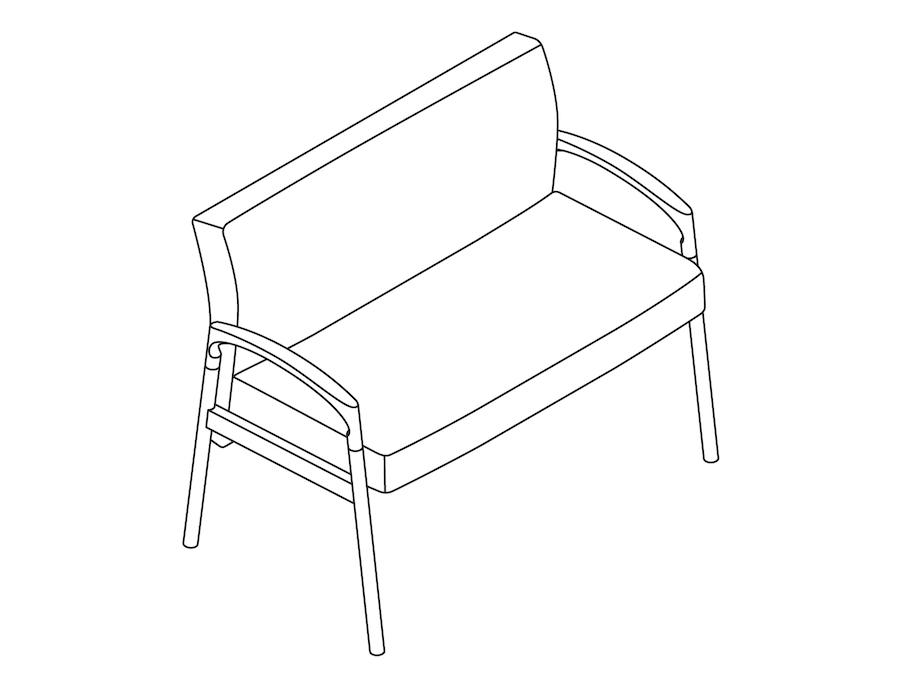 A line drawing - Nemschoff Valor Plus Chair–43 Wide