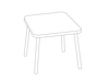 A line drawing - Nemschoff Valor Side Table