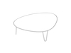 A line drawing - Noguchi Rudder Table