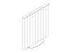 A line drawing - OE1 Freestanding Curtain–Straight