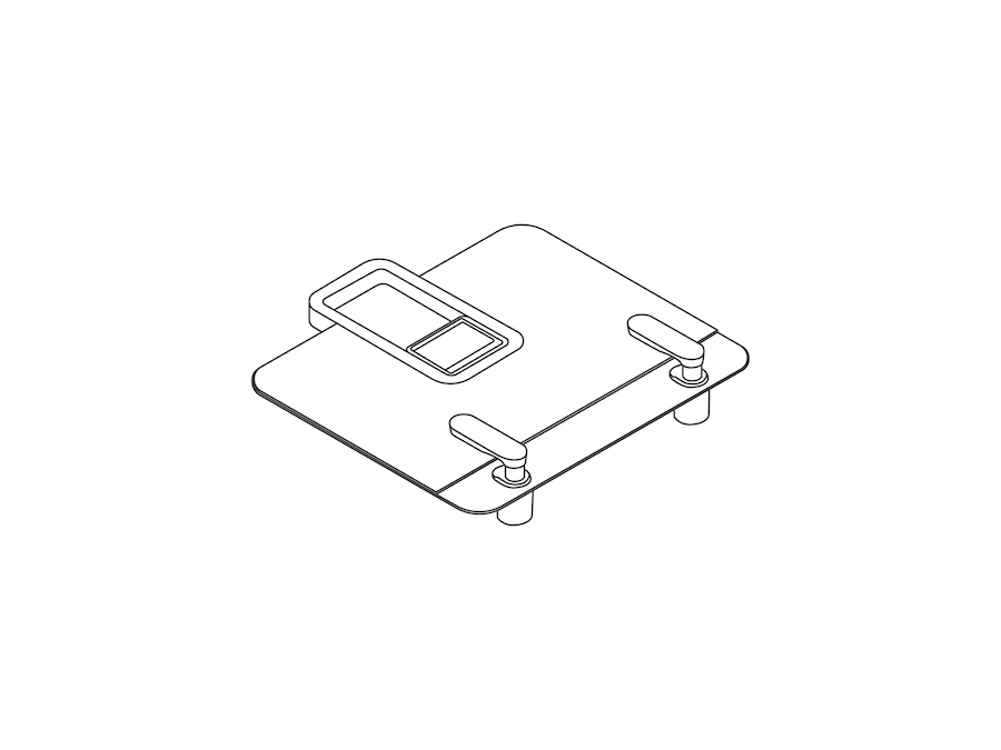A line drawing - Ollin Laptop and Tablet Mount