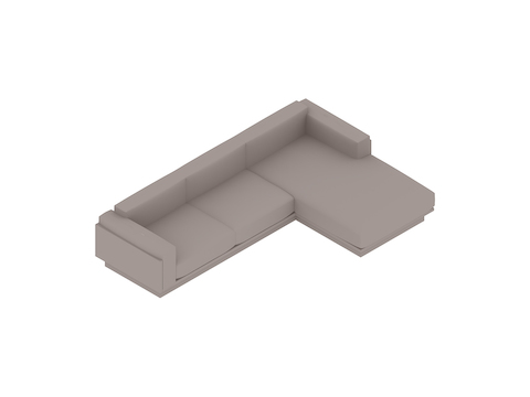 A generic rendering - Pawson Drift Sectional Sofa–Chaise Left
