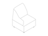 A line drawing - Plex Chair–Right Arm
