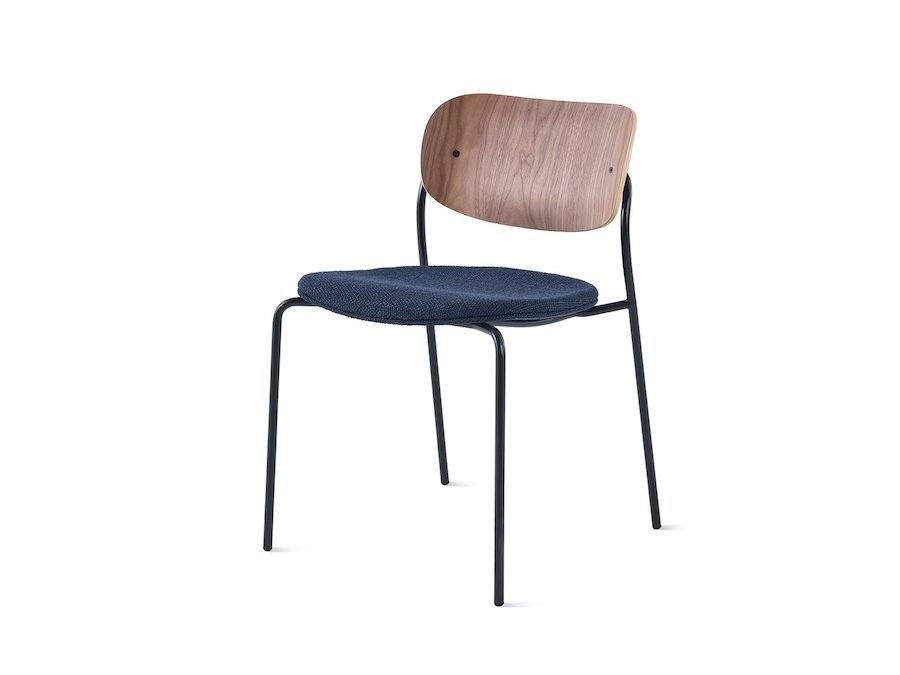 A photo - Portrait Chair–Armless–Upholstered Seat–Wood Back