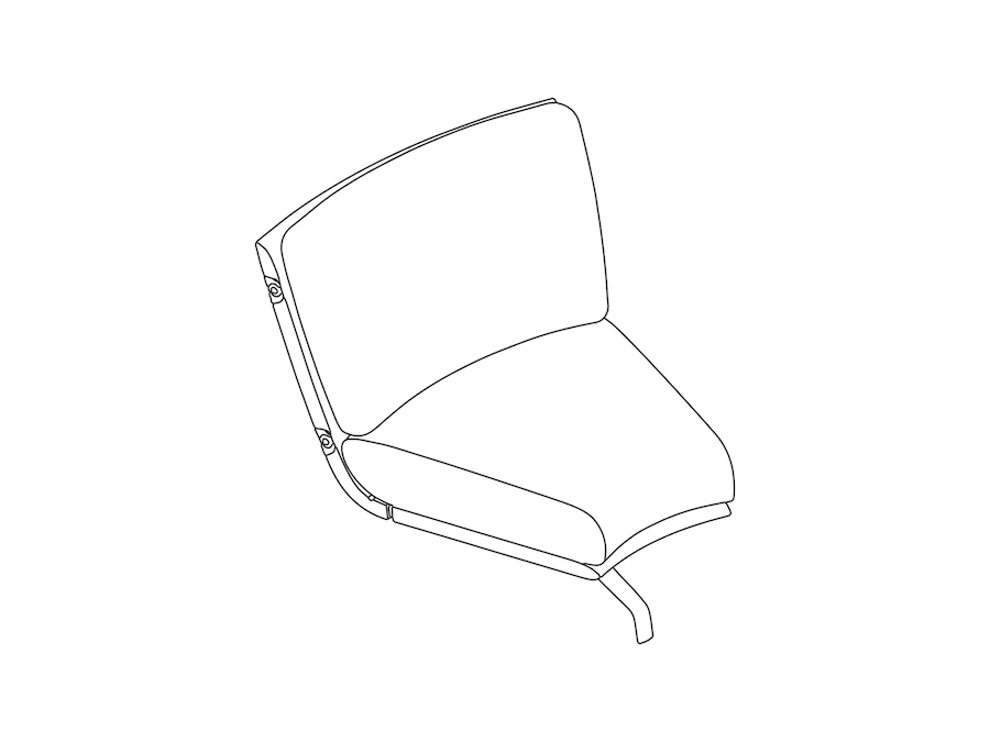 A line drawing - Striad Inside Curve–4-Leg Base