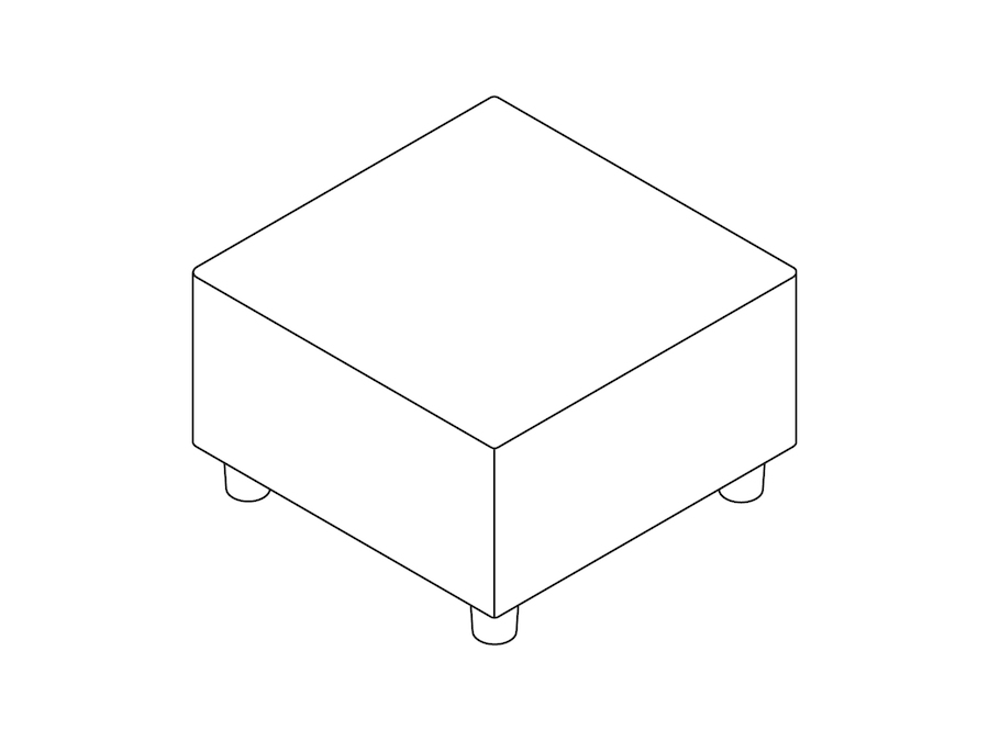A line drawing - Swoop Ottoman