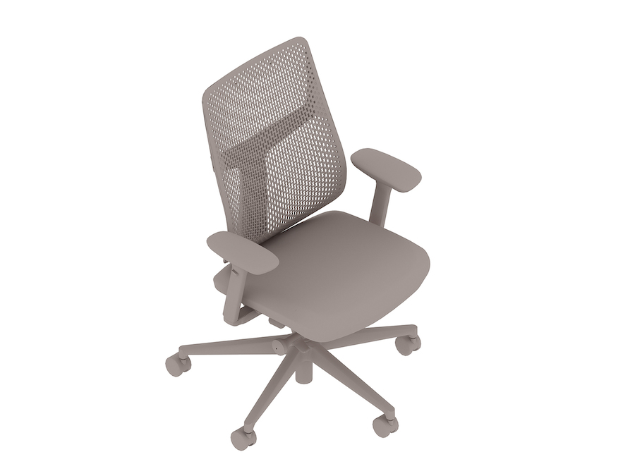 Una representación genérica - Silla Verus con respaldo de polímero y brazos con altura ajustable